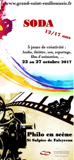 Action culturelle : PHILO EN SCENE - du 23 au 27 octobre 2017 Grand-Saint-Emilionnais