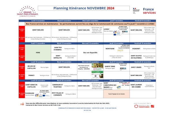 Bus France Services Planning