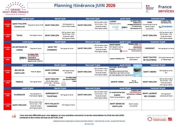 Bus France Services Planning