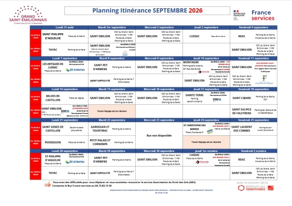 Bus France Services Planning