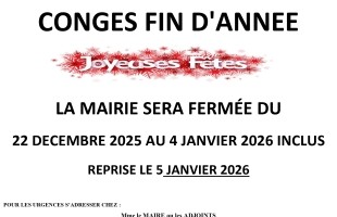 Congés de fin d'année