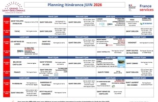 Bus France Services Planning Juin  