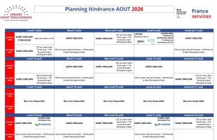 Bus France Services Planning Aout