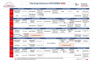 Bus France Services Planning Septembre
